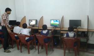 Childrens are at Computer Lab