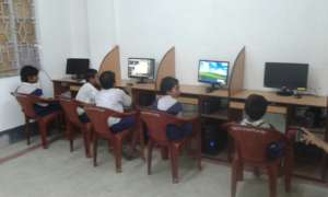 Childrens are at Computer Lab
