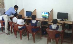 Childrens are at Computer Lab