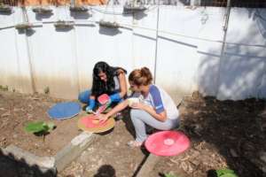 Working in the garden