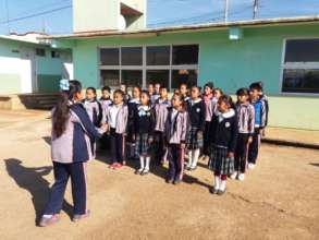 Girls exercising their leadership