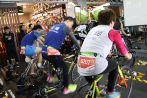 Indoor Triathlon race - bike riding