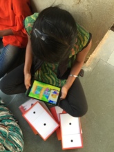 Educational games on tablets helping girls study