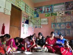 Local girls doing a SOVA assessment survey