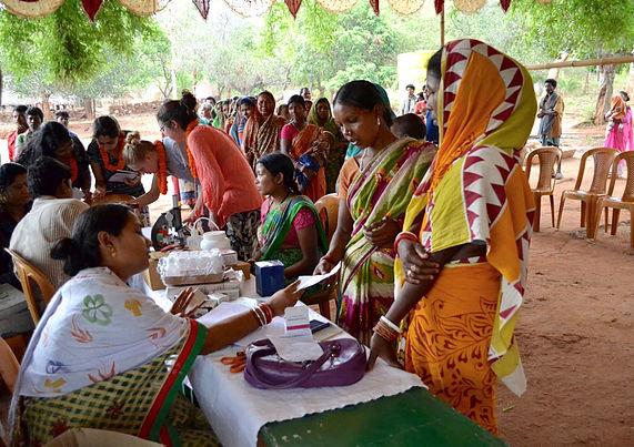 SOVA staff conducting blood tests