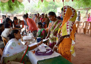 SOVA staff conducting blood tests