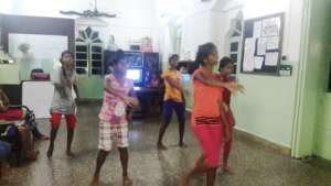 Dance performance by children
