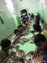 Shekinah House boys having Dinner