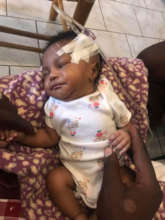 Neila receiving IV antibiotics