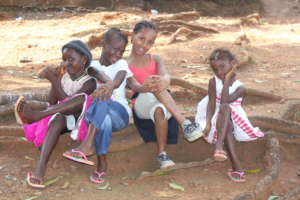 4 girls in Sierra Leone