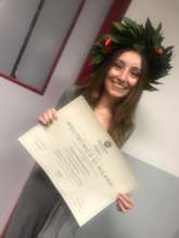 Miss Gizem got her master diploma from Politecnico