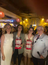 Mrs F.B.M and Mrs F.S got their plaques at dinner