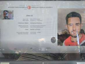 Mr.Ak ,one of scholarship holders is on the screen