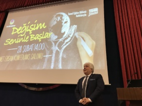 Mr.Aygunduz gave a speech in TED University
