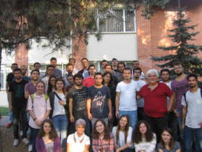 IN FRONT OF THE DORMITORY OF METU