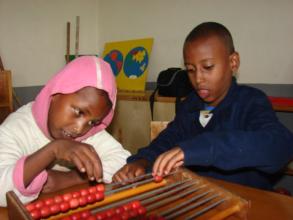 Some of the children in the special needs program.