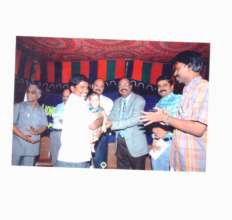 Iyyappan being recognized at an event