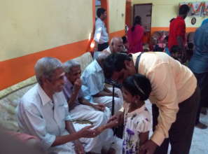 Children spending time with the aged 2