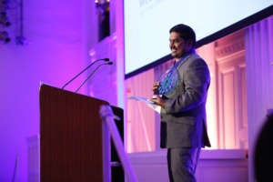 Iyyappan making his Award Acceptance Speech