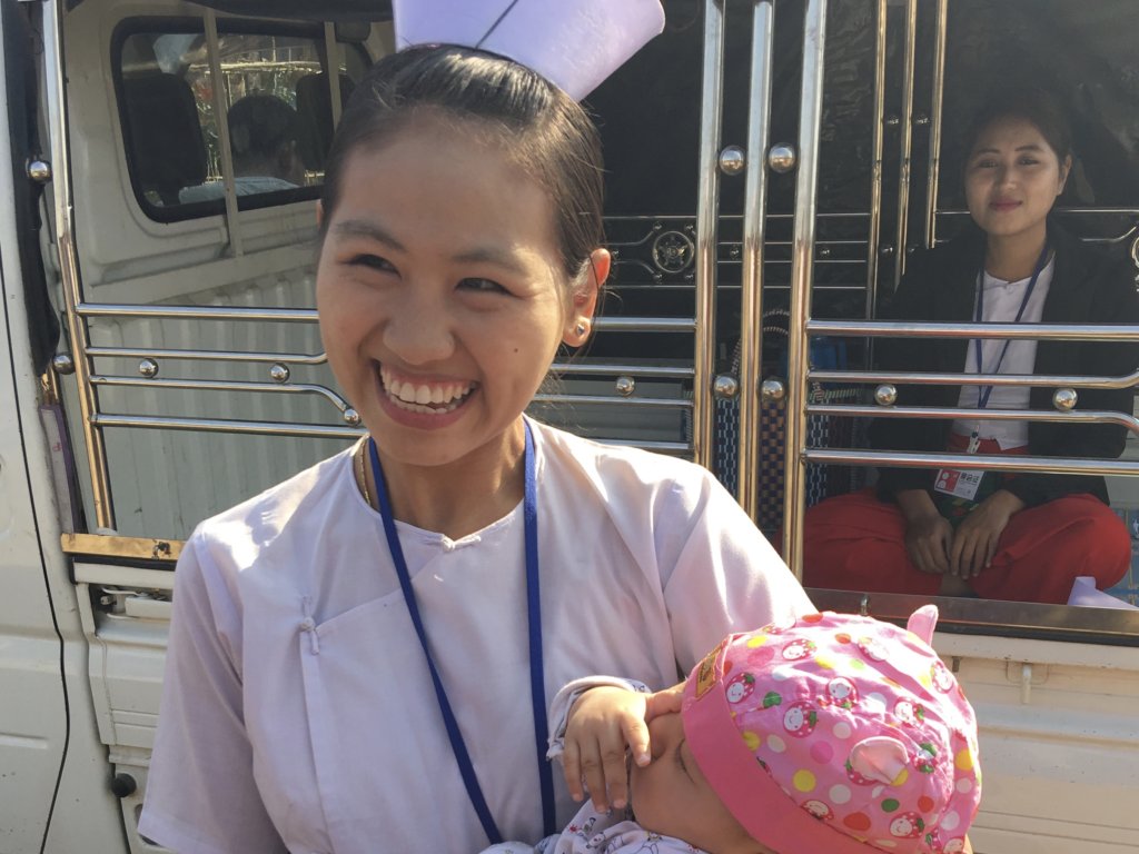 Provide books for 64 nursing students in Myanmar