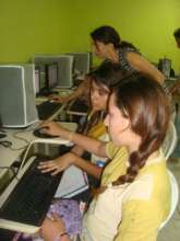 Students using computers for the first time