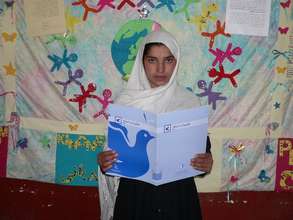 Student in one of HTAC's Peace Rooms
