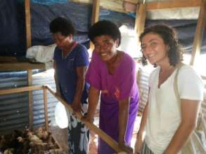Carissa our PC volunteer with the women