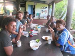 Participants at breakfast this morning
