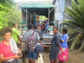 Leaving the farm, everyone feeling encouraged....