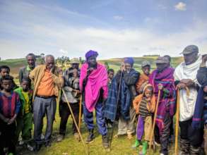 Villagers at the community meeting