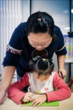 This is our teacher Guo with student CiCi