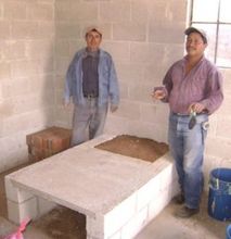 The stove takes shape
