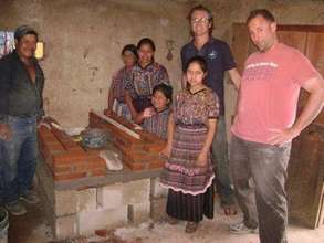 Newly constructed stove in indigenous home