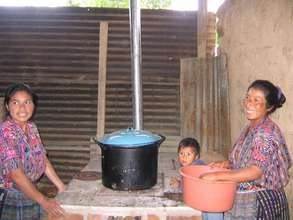 Newly constructed stove at Pena Blanca