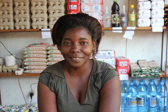 Elisa at her store in Maputo, Mozambique.