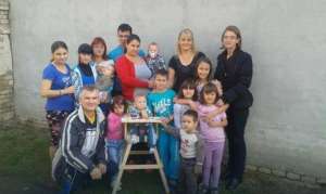 Mile visiting family with 11 children