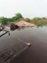 House submerged in flood water