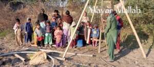 Hand Pump installation in village