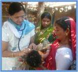 Dr. Dani checking child patient