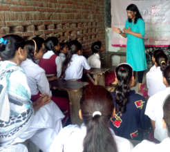 Interaction with school girls