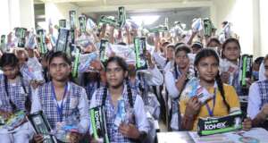 School girls with Smiley Kits