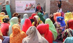 Team Smiley Days interacted with women and girls