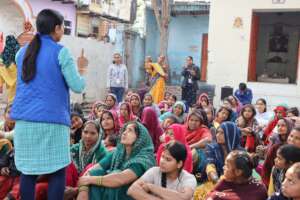 Women are attending MHM workshop