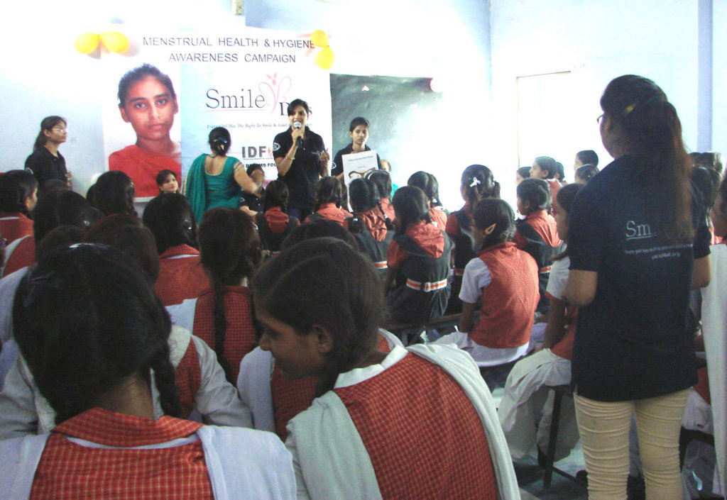 Support for menstrual health for girls in India