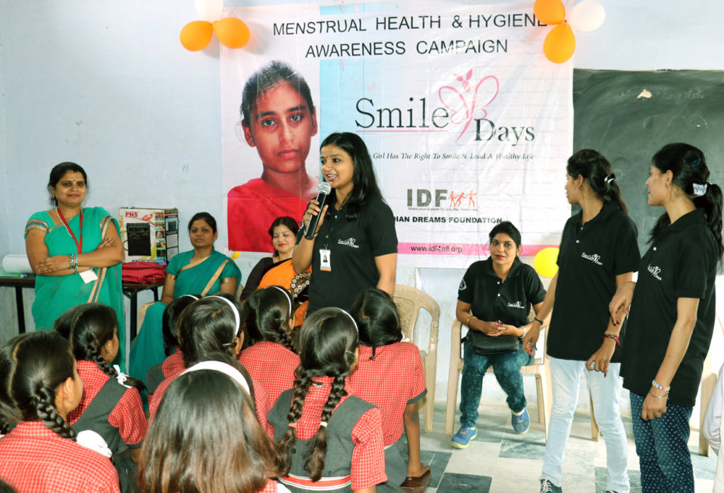 Support for menstrual health for girls in India