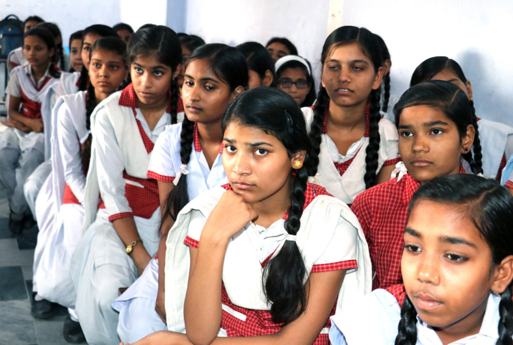 Support for menstrual health for girls in India