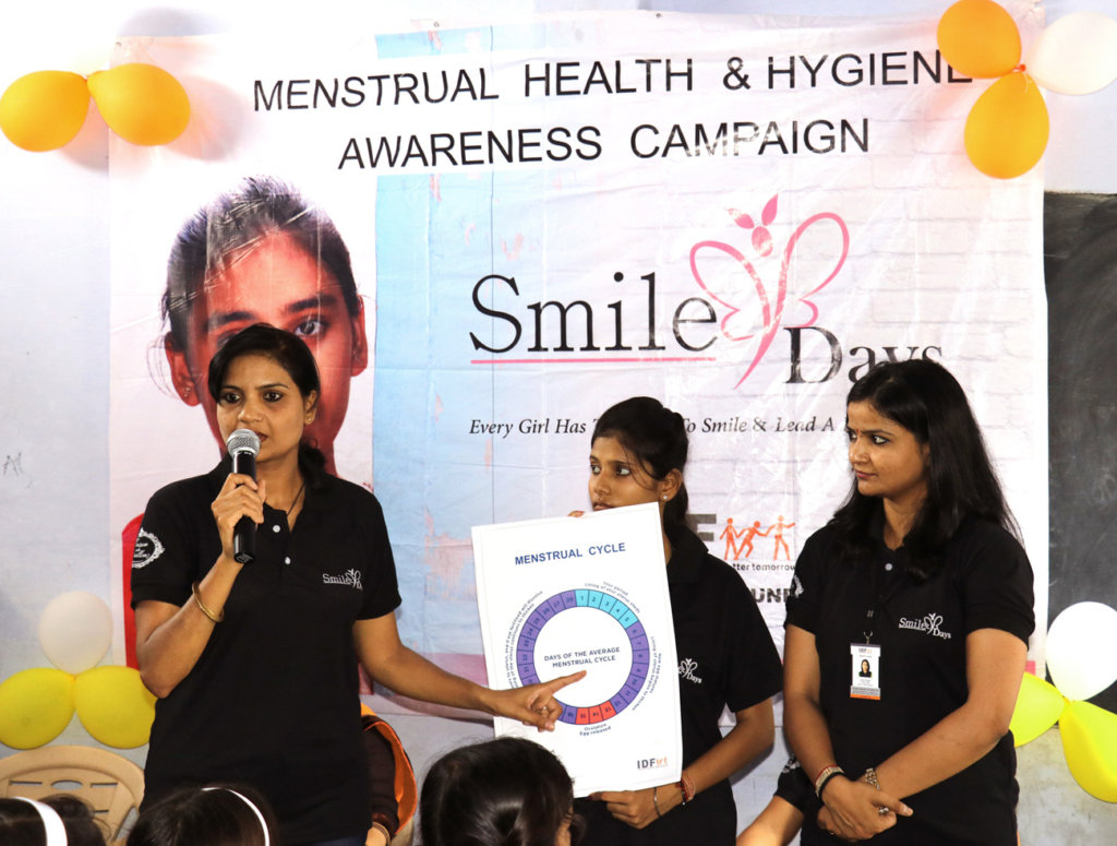 Support for menstrual health for girls in India