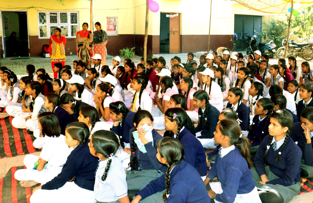 Support for menstrual health for girls in India