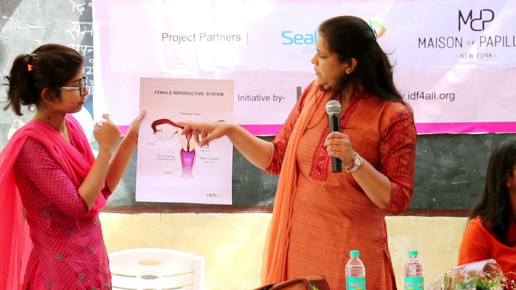 Support for menstrual health for girls in India