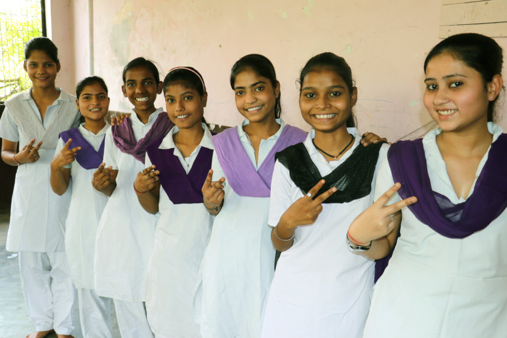 Support for menstrual health for girls in India